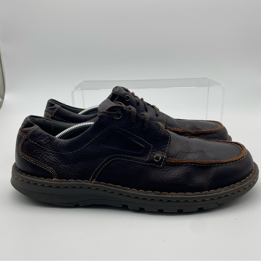 Clarks Collection Men Size 12 Shoes Brown Leather Dress Walking Comfort Lace Up